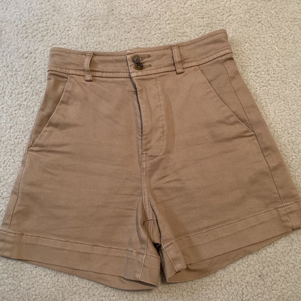 Everlane The Way-High Canvas Short (Ash Brown)